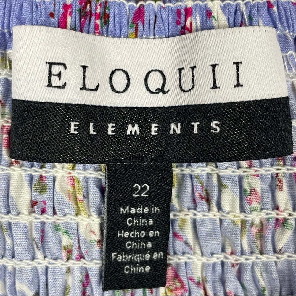 Eloquii Elements Puff Sleeve Zebra Print Smocked … - image 3